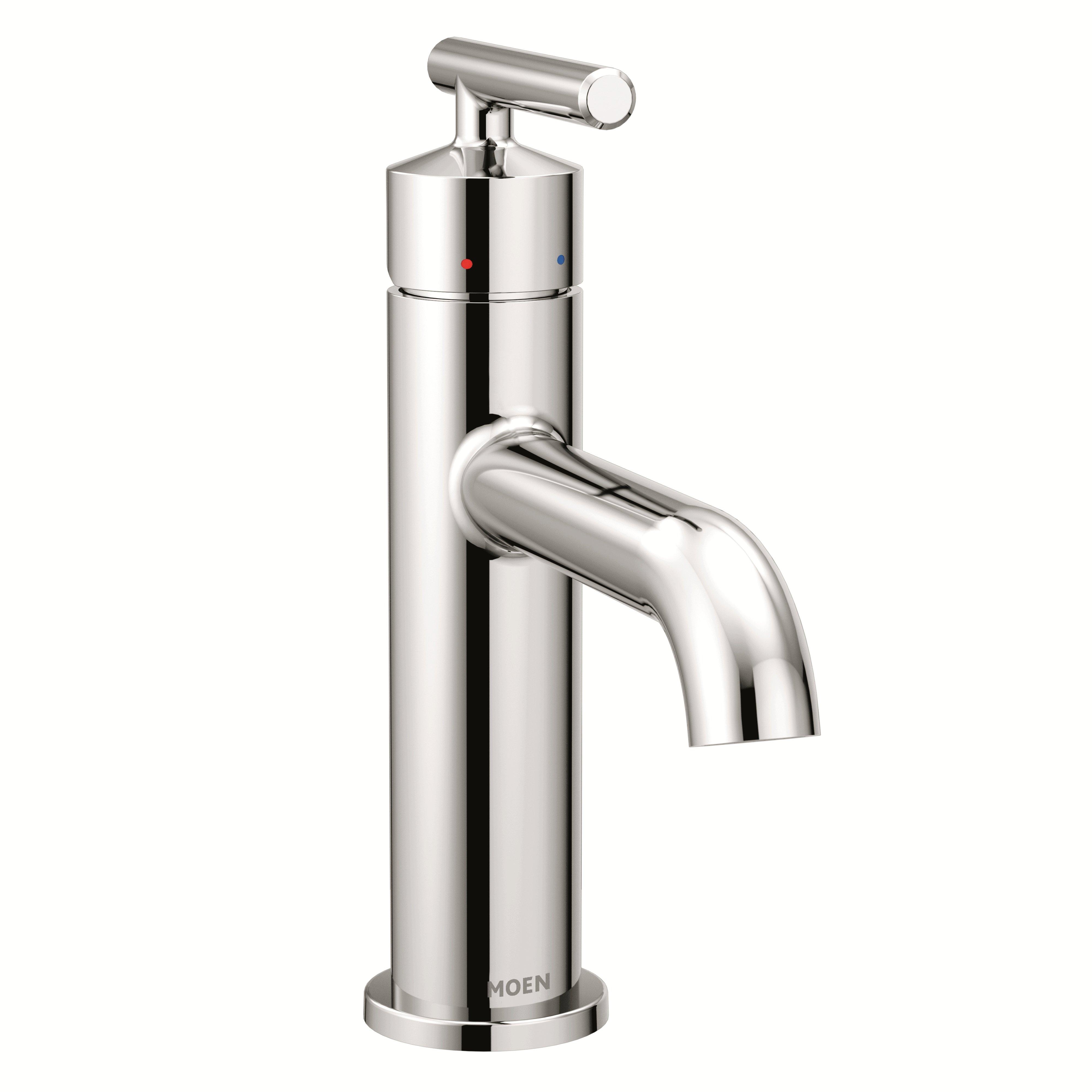 Moen Chrome Single Handle Monoblock Bathroom Sink Faucet 