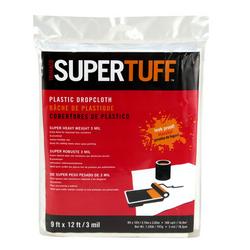 9 ft. Plastic Drop Cloth and Plastic Drop Cloth in Clear