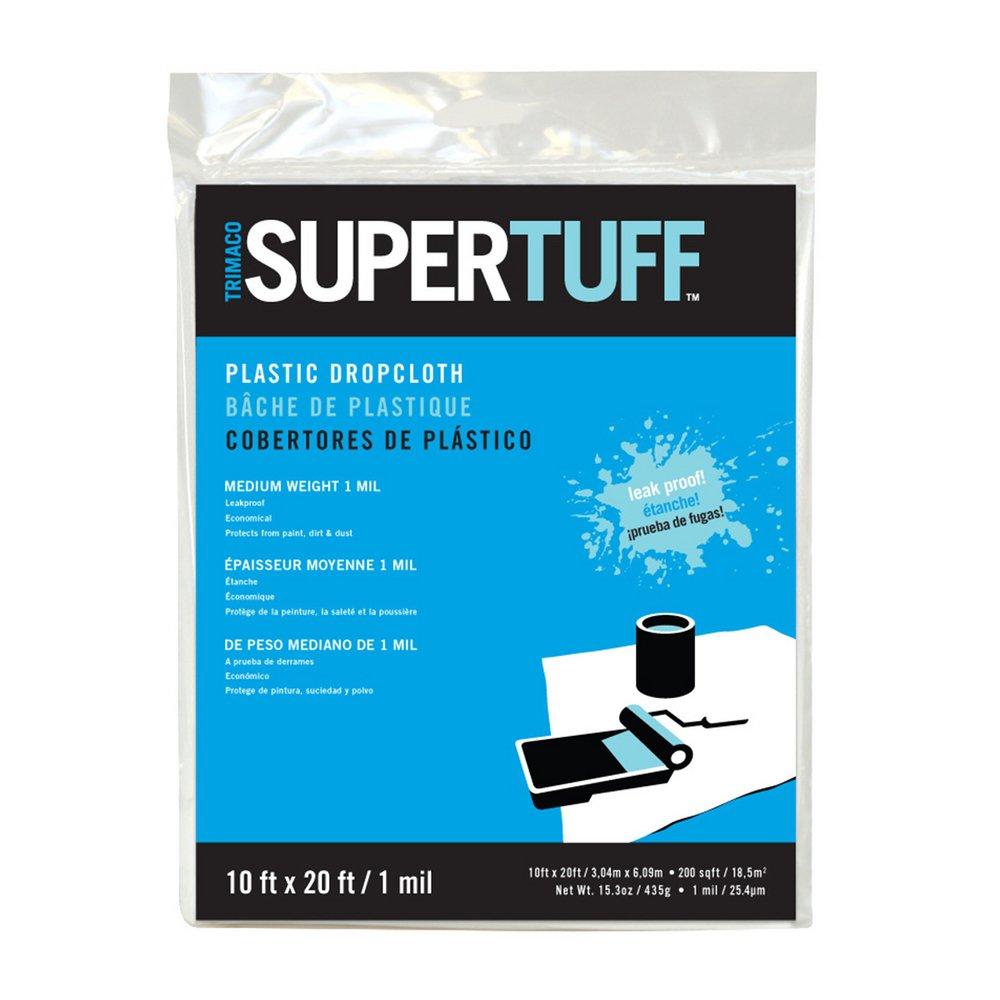 Trimaco Clear Plastic Drop Cloth and Plastic Drop Cloth in Clear 