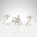 Signature Hardware Polished Nickel Two Handle Widespread Bathroom Sink Faucet with Pop-Up Drain Assembly 