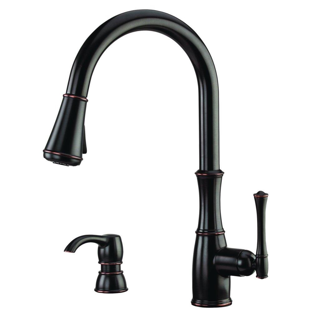Pfister Tuscan Bronze Single Handle Pull Down Kitchen Faucet 