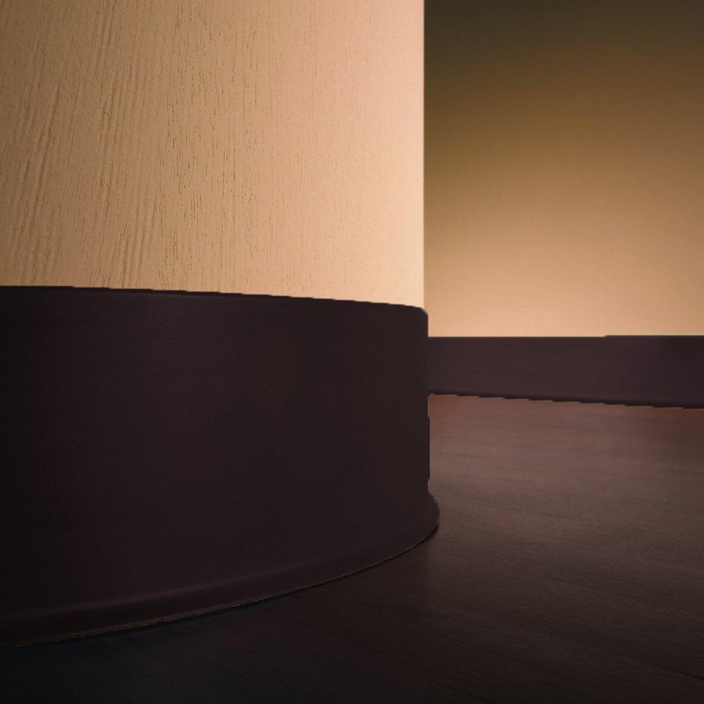 Roppe Corporation Brown 120 ft. x 4 in. Vinyl Laminate Dryback Wall Cove Base 