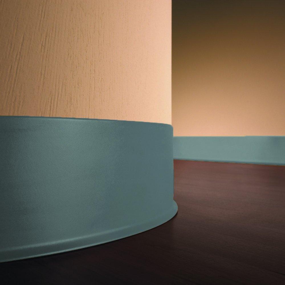 Roppe Corporation Dark Grey 4 ft. x 4 in. Vinyl Laminate Dryback Wall Cove Base (Case of 16) 