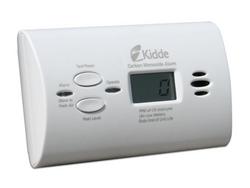 AA Battery Operated Carbon Monoxide Alarm with Digital Display in White