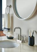 Moen Spot Resist&trade; Brushed Nickel Two Handle Centerset Bathroom Sink Faucet Lever Handle 