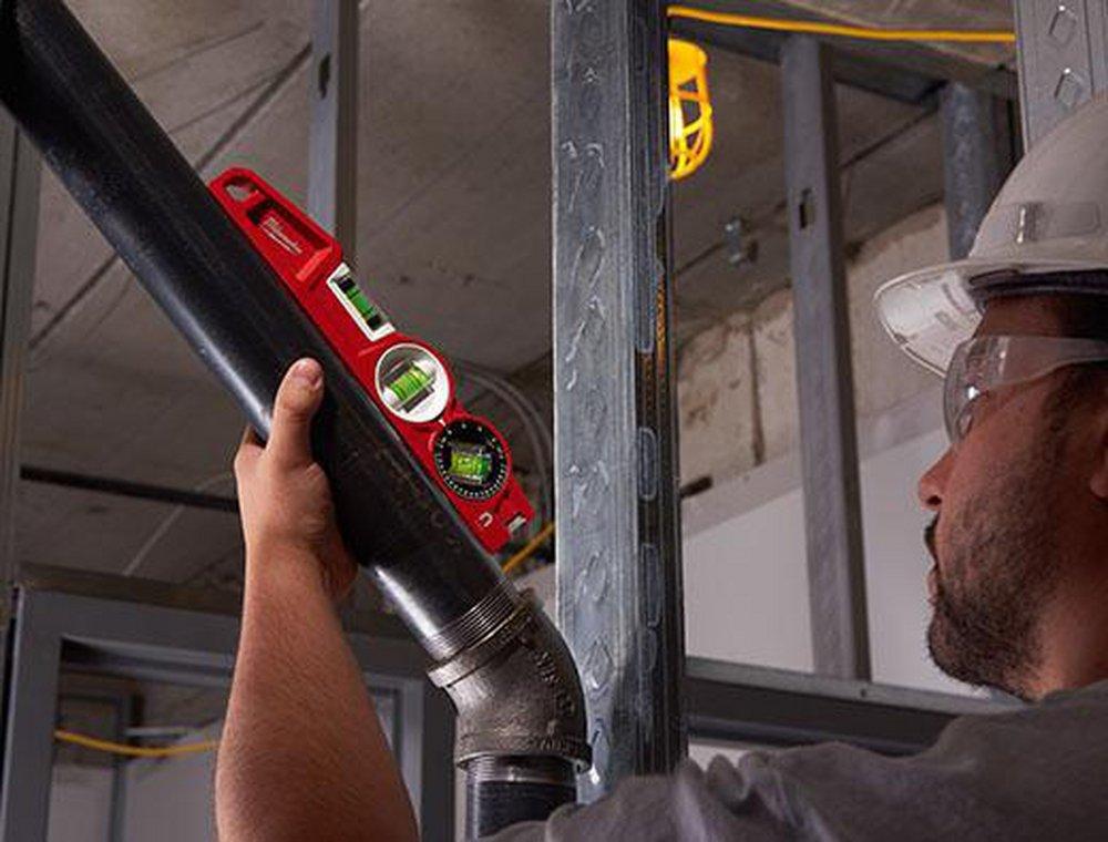 Milwaukee&reg; Red Torpedo Level with 360 Degree Locking Vial 