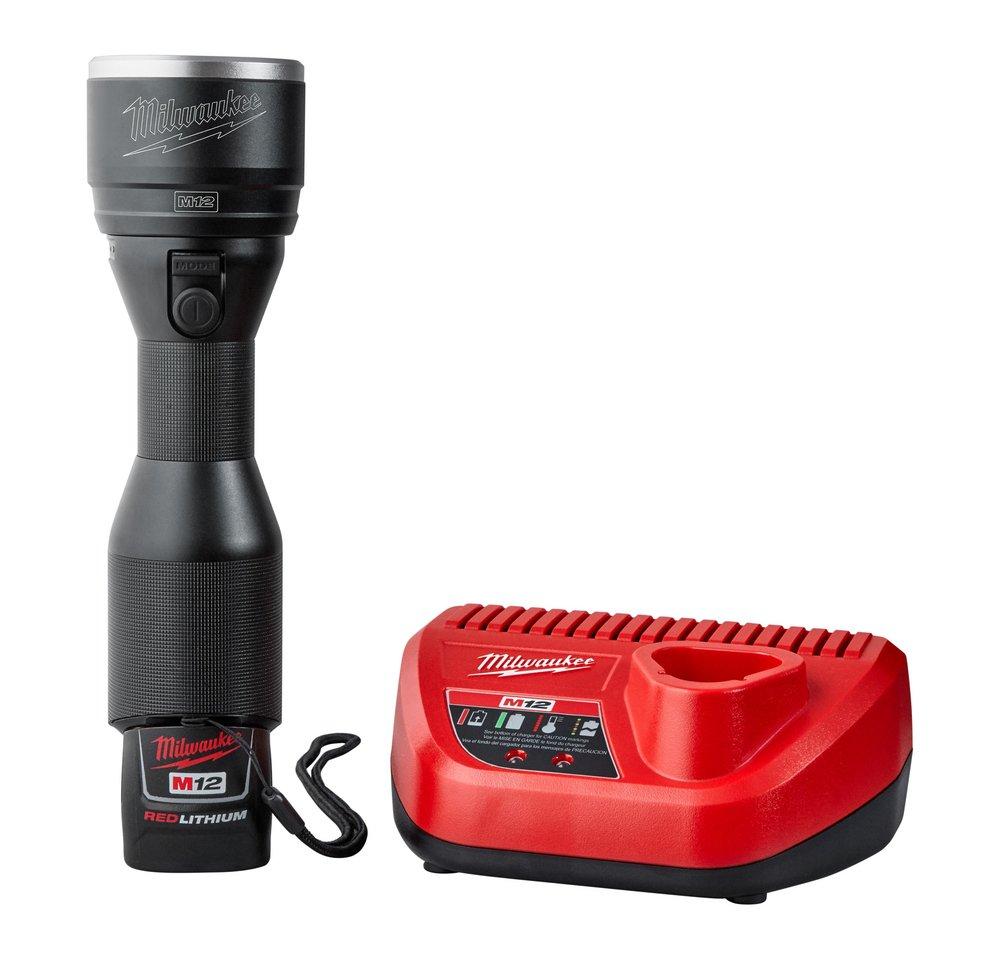 Milwaukee&reg; Black 12V Flashlight with Charger 