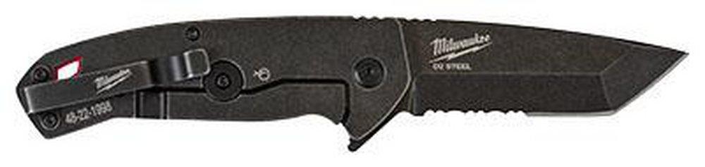 Milwaukee&reg; Black Oxide 43/100 in. Serrated Blade Pocket Knife 