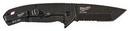 Milwaukee&reg; Black Oxide 43/100 in. Serrated Blade Pocket Knife 
