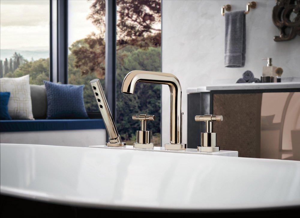 Brizo Chrome No Handle Roman Tub Faucet Trim Only 