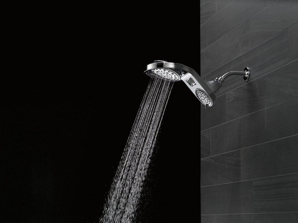 Delta Faucet Chrome Multi Function Full Body, Full Spray w/ Massage, Massaging, Pause and Shampoo Rinsing Showerhead 