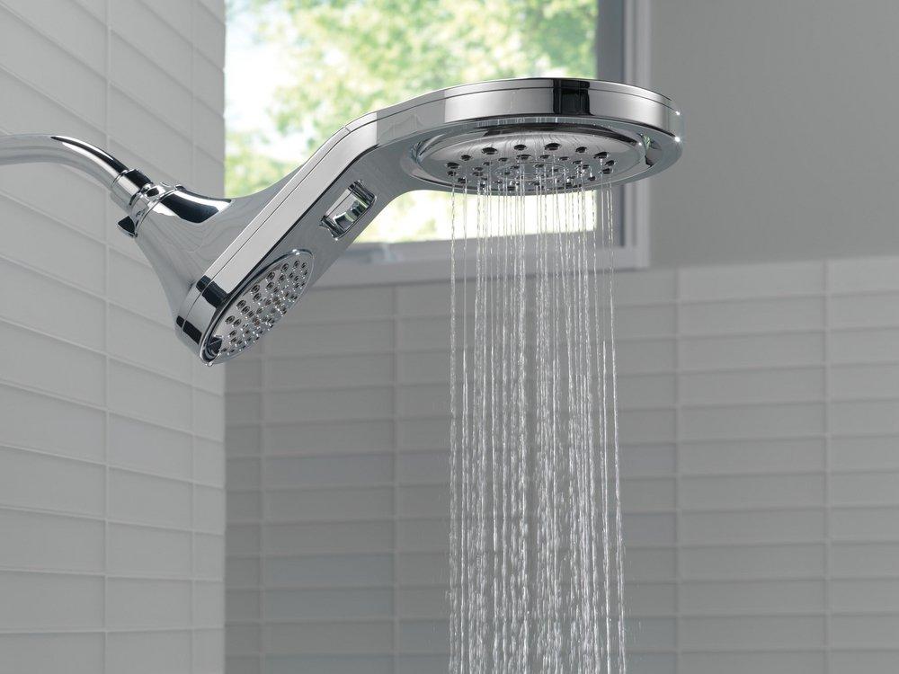Delta Faucet Chrome Multi Function Full Body, Full Spray w/ Massage, Massaging, Pause and Shampoo Rinsing Showerhead 