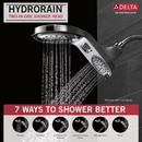 Delta Faucet Chrome Multi Function Full Body, Full Spray w/ Massage, Massaging, Pause and Shampoo Rinsing Showerhead 