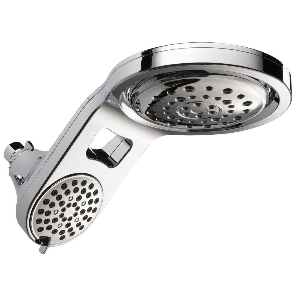 Delta Faucet Chrome Multi Function Full Body, Full Spray w/ Massage, Massaging, Pause and Shampoo Rinsing Showerhead 