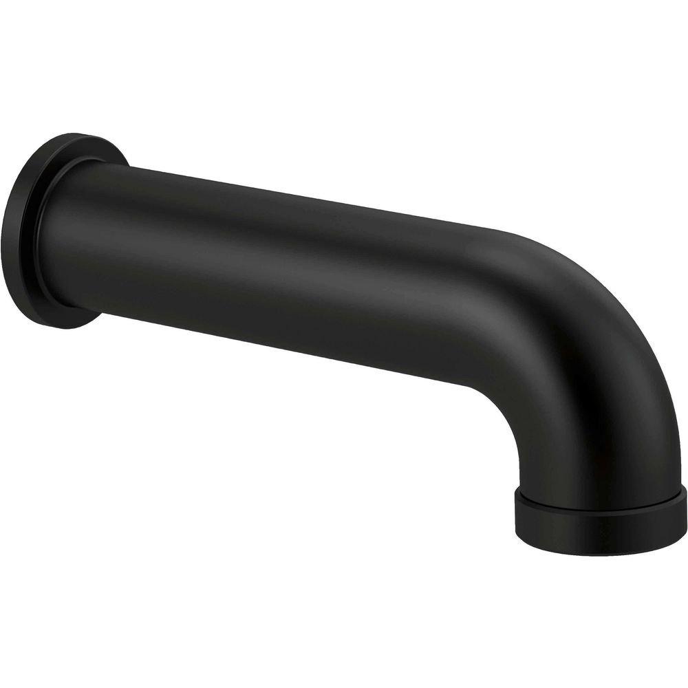 Brizo Matte Black 1/2 x 8-7/16 in. IPS Brass Tub Spout 
