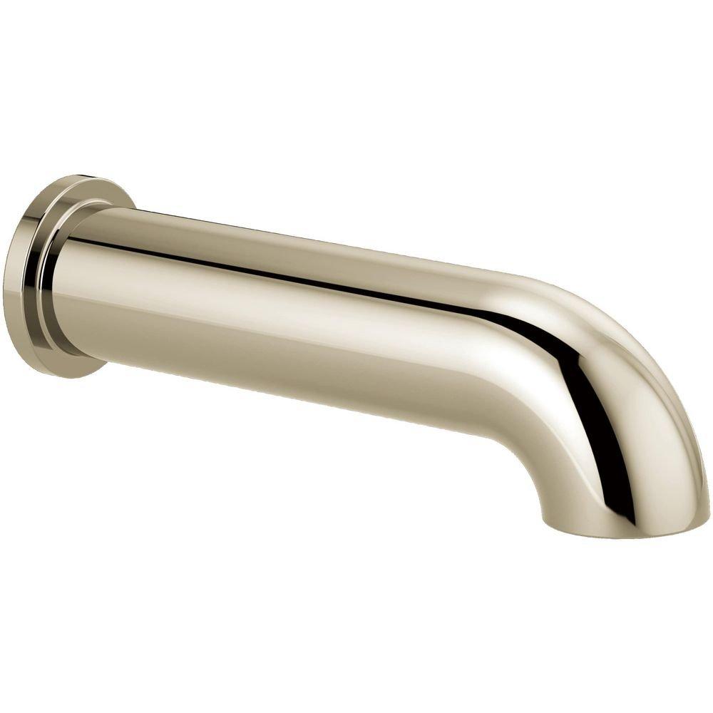 Brizo Polished Nickel 1/2 x 2-5/16 x 8-1/2 in. IPS Brass Tub Spout 