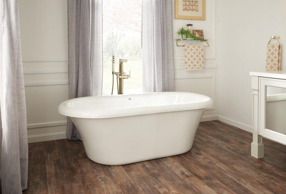 Delta Faucet Polished Nickel Single Lever Handle Floor Mount Filler Trim Only 