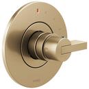 Tub and Shower Pressure Balancing Valve with Single Lever Handle in Brilliance Luxe Gold