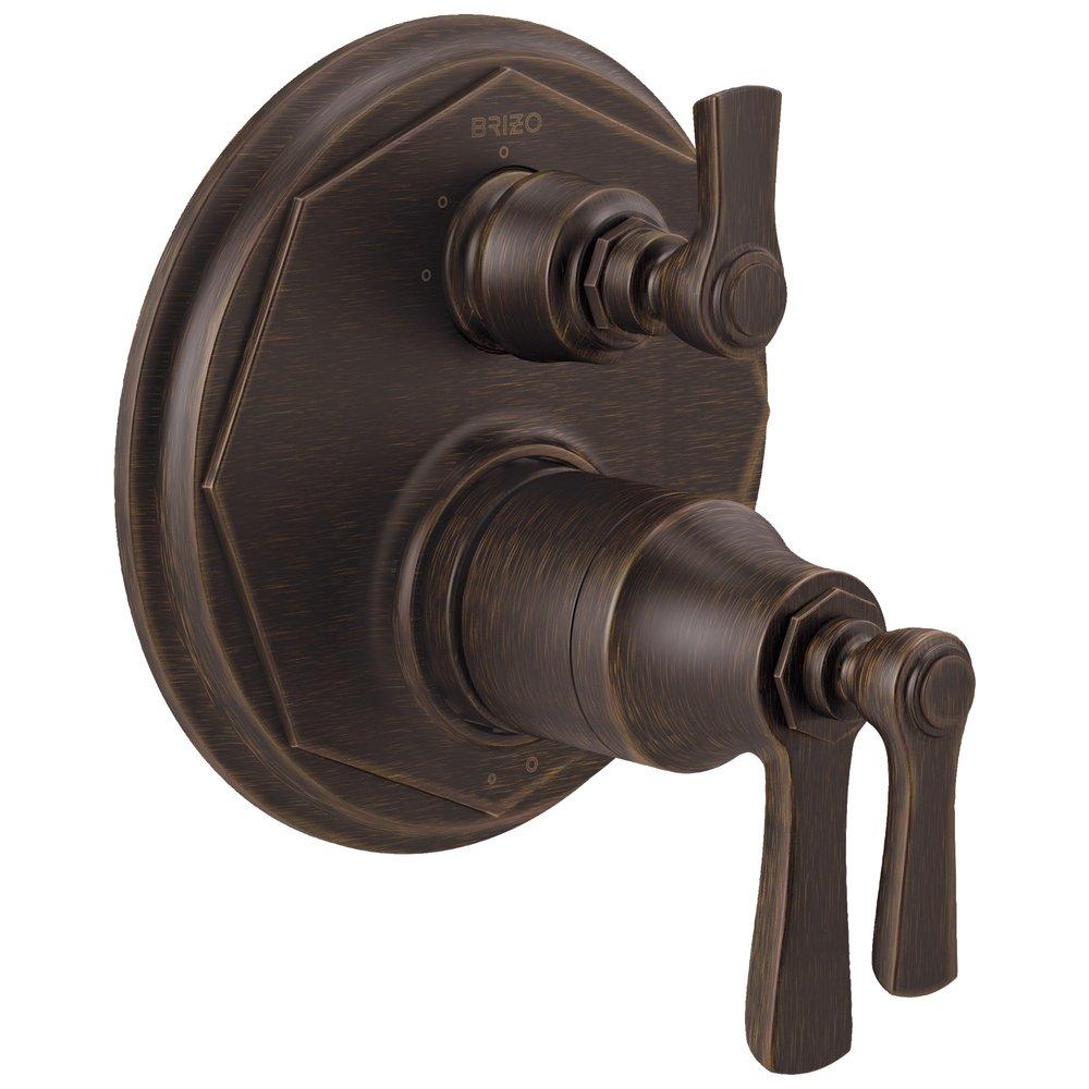 Brizo Venetian Bronze 3-Function Diverter with Thermostatic Valve Trim 
