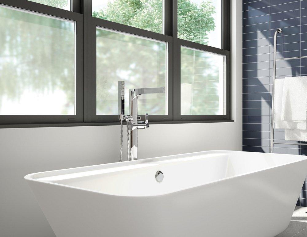 Delta Faucet Chrome Single Lever Handle Floor Mount Filler Trim Only 