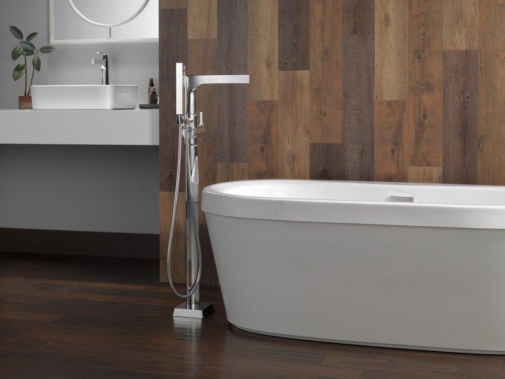 Delta Faucet Chrome Single Lever Handle Floor Mount Filler Trim Only 