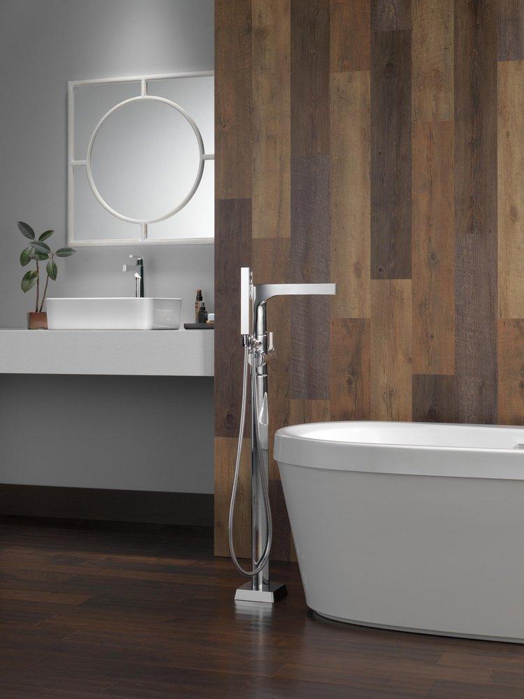 Delta Faucet Chrome Single Lever Handle Floor Mount Filler Trim Only 