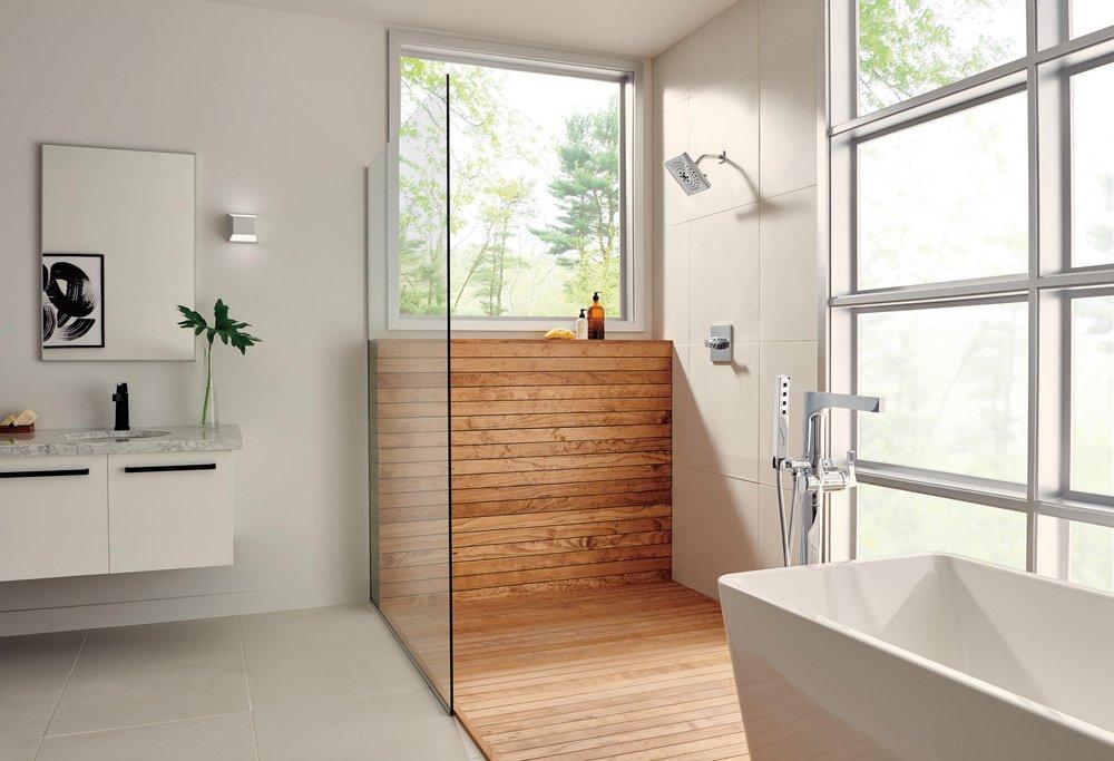 Delta Faucet Chrome Single Lever Handle Floor Mount Filler Trim Only 