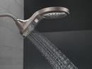 Delta Faucet Brilliance Stainless Multi Function Full Body, Full Spray w/ Massage, Massaging, Pause and Shampoo Rinsing Showerhead 