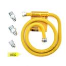 Dormont Yellow 1/2 x 3/8 in. MIP x FIP Gas Appliance Connector in Yellow 