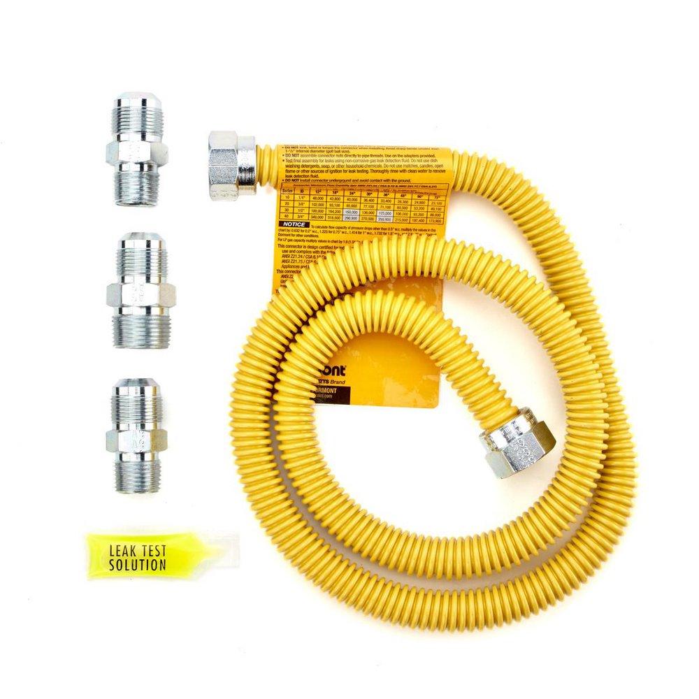 Dormont Yellow 5/8 x 1/2 in. MIP Gas Appliance Connector in Yellow 