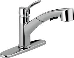 Single Handle Pull Out Kitchen Faucet in Chrome