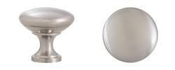 1-1/4 in. Mushroom Cabinet Knob in Satin Nickel 5 Pack