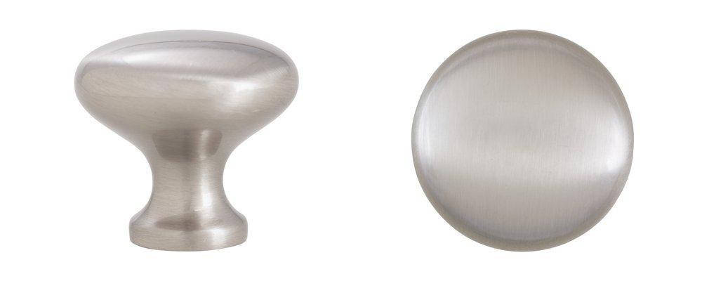 Design House Satin Nickel 1-1/4 in. Mushroom Cabinet Knob 25 Pack 