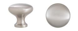 1-1/4 in. Mushroom Cabinet Knob in Satin Nickel 25 Pack