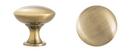1-1/4 in. Mushroom Cabinet Knob in Antique Brass 5 Pack