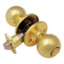 Ball Bed and Bath Knob in Polished Brass