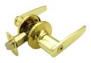 Keyed Entry Door Lever in Polished Brass