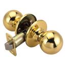 Ball Hall and Closet Knob in Polished Brass