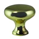 1-1/4 in. Mushroom Cabinet Knob in Polished Brass 5 Pack