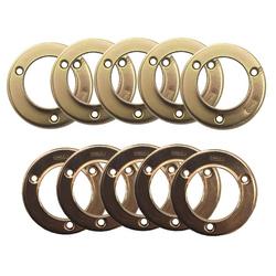 Closet Pole Hanger Bracket in Brass Plated 5 Pack