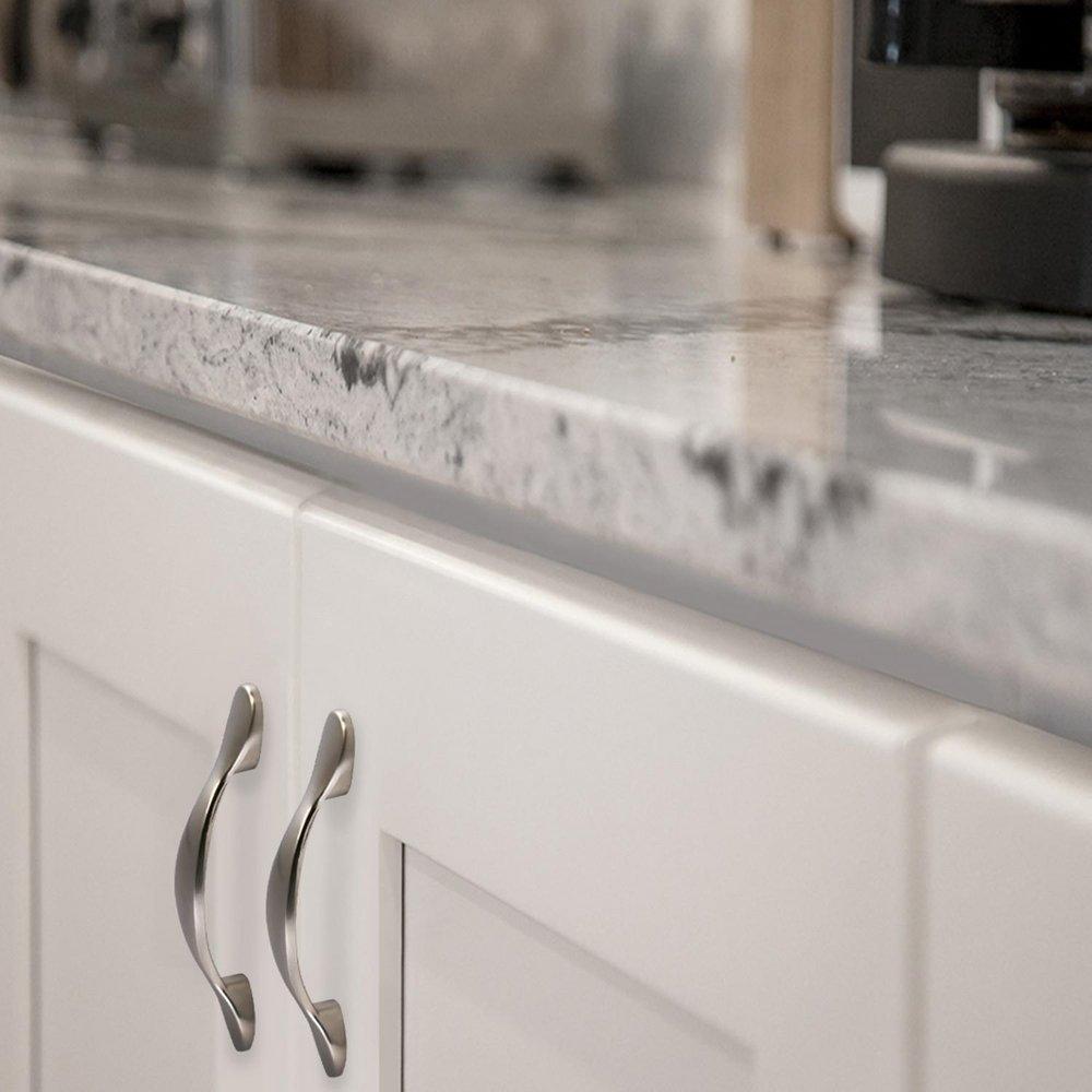 Design House Satin Nickel 4-1/2 in. Drawer Cabinet Pull 5 Pack 