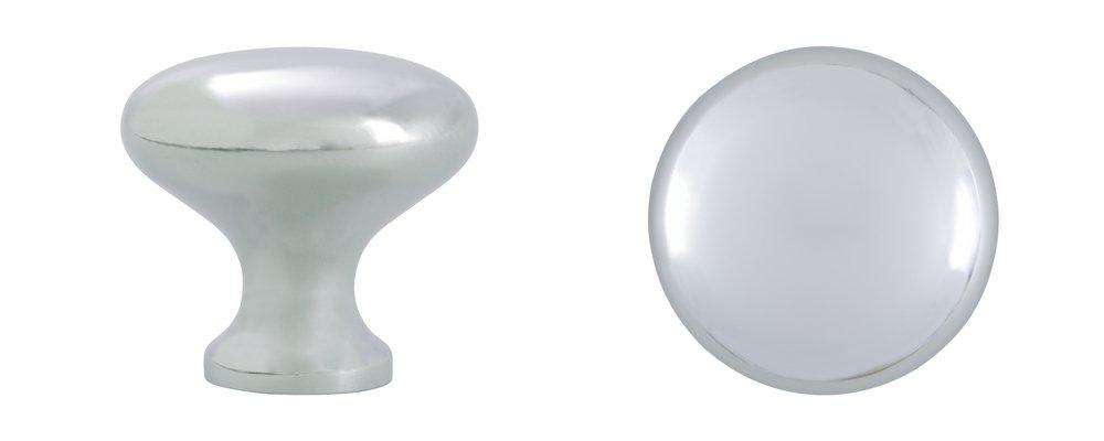 Design House Polished Chrome 1-1/4 in. Mushroom Cabinet Knob 5 Pack 
