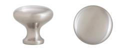 1-1/4 in. Mushroom Cabinet Knob in Satin Nickel 5 Pack