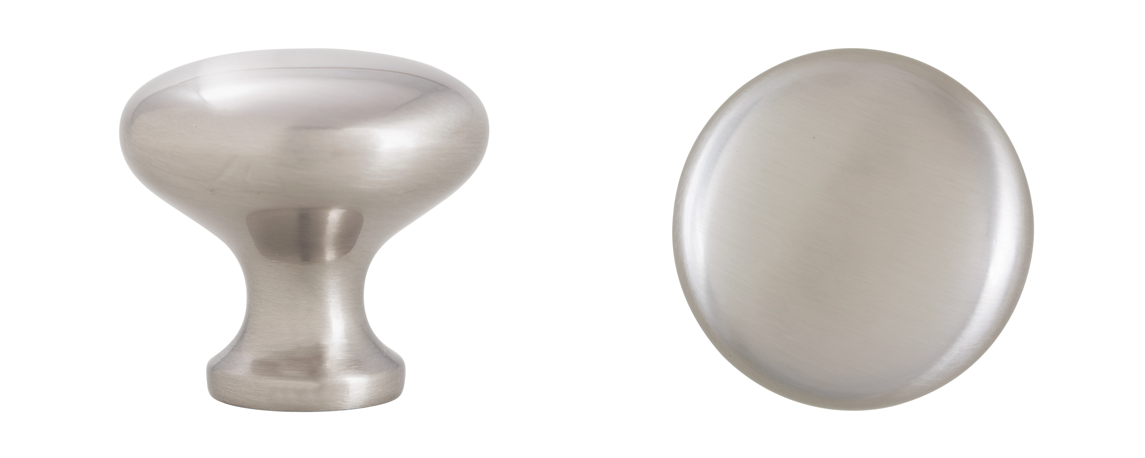 Design House Satin Nickel 1-1/4 in. Mushroom Cabinet Knob 25 Pack 