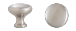 1-1/4 in. Mushroom Cabinet Knob in Satin Nickel 5 Pack