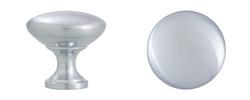 1-1/4 in. Mushroom Cabinet Knob in Satin Chrome 5 Pack