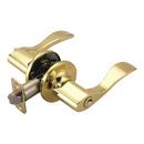 Entry Knob Door Lever in Polished Brass