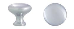 1-1/4 in. Mushroom Cabinet Knob in Satin Chrome 25 Pack