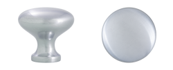 1-1/4 in. Mushroom Cabinet Knob in Satin Chrome 25 Pack