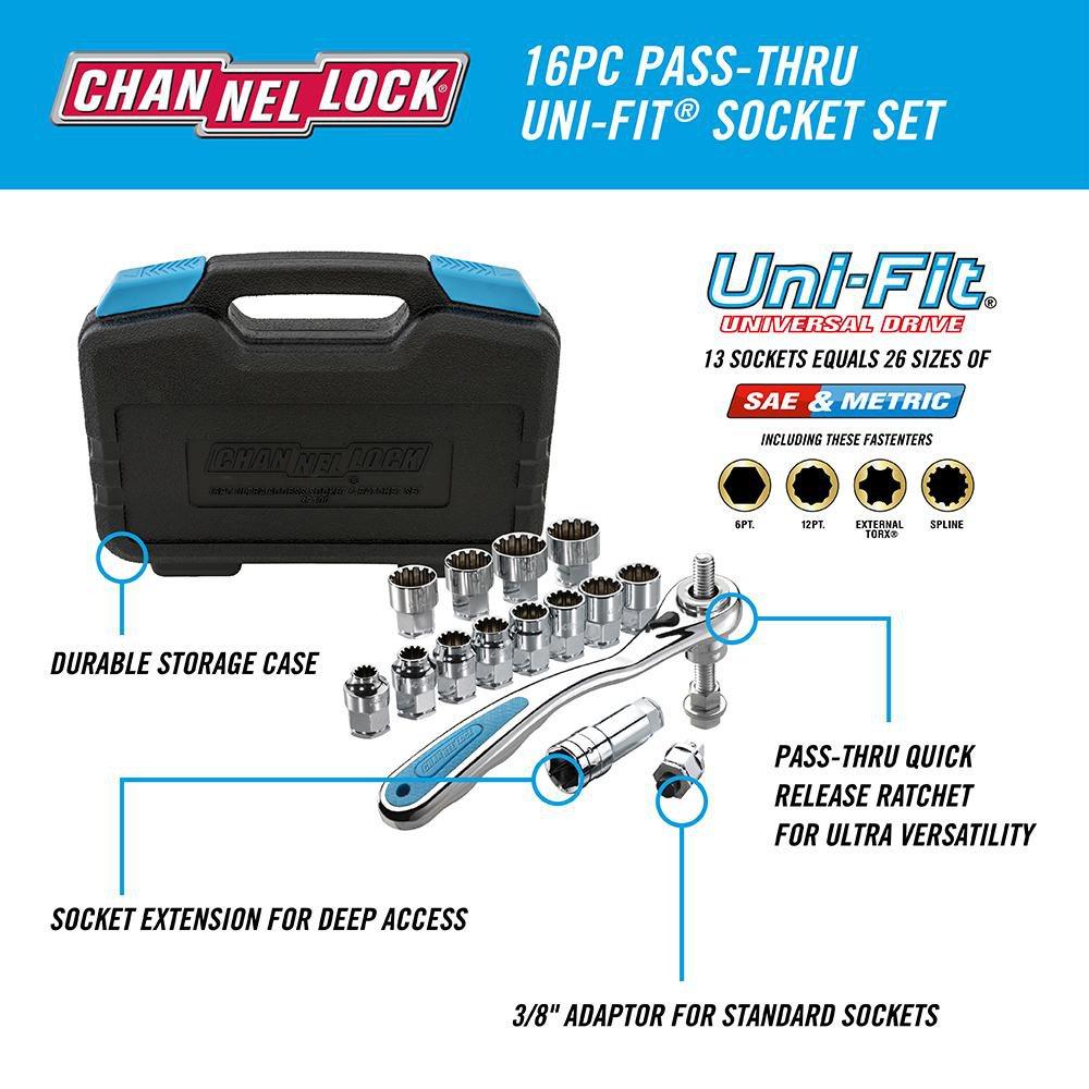CHANNELLOCK&reg; Chrome Tool Set 
